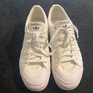 Adidas Off-White Canvas Sneakers